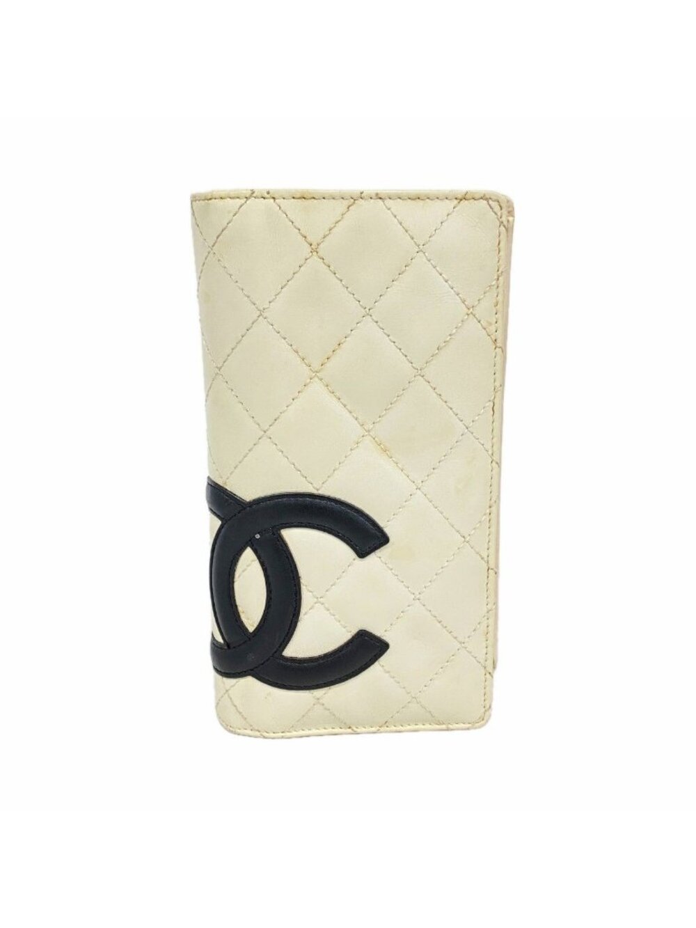 Chanel Wallet Cambon Lambskin White Silver
